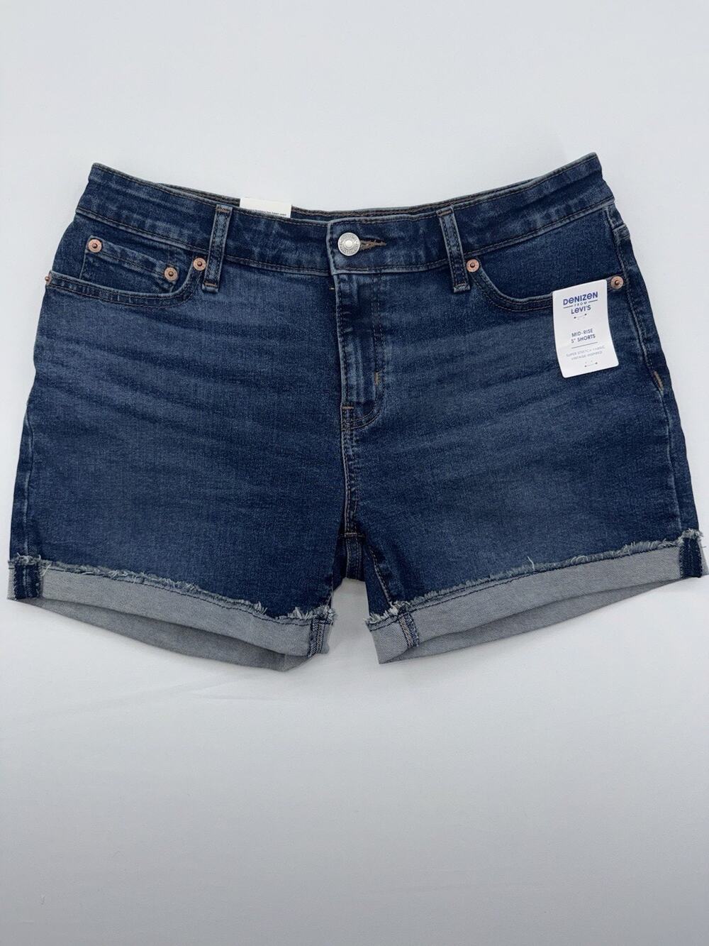 Levi's Mid Length Women's Denim Shorts Size 8 29w NWT Medium Wash